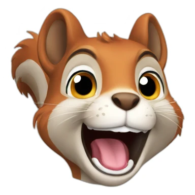 excited squirrel sticker
