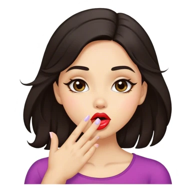 Girl blowing kiss sticker