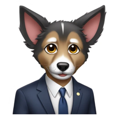 barack obama as a furry fursona sticker