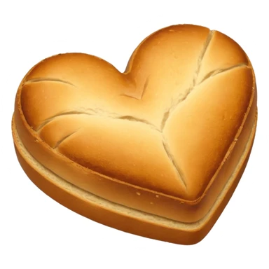 A heart on bread sticker