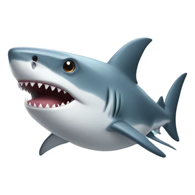 Shark with a top hat sticker