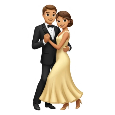 a man and a woman dancing together sticker