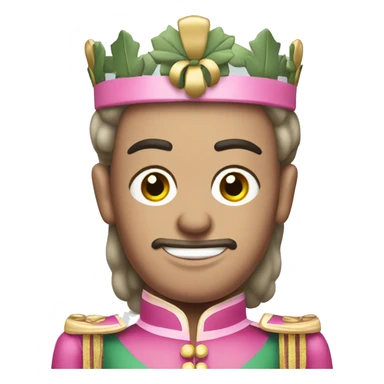 Pink and sage nutcracker sticker