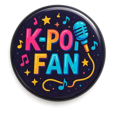 kpop fan badge sticker