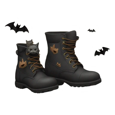 Boots and cats with bats on rats sticker