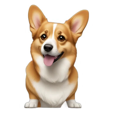 corgi with ducks sticker