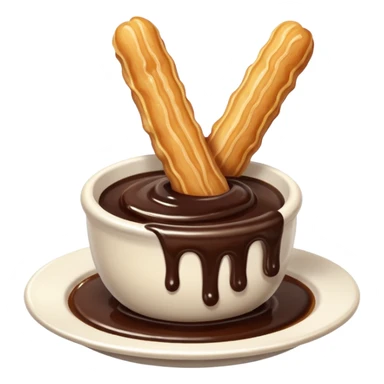 churros and chocolate sauce sticker