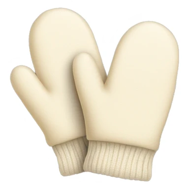 Cream colored mittens sticker