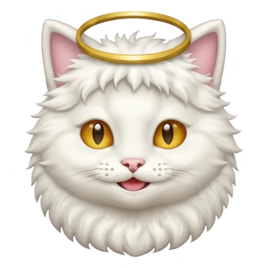 cat mixed with a 😇 sticker