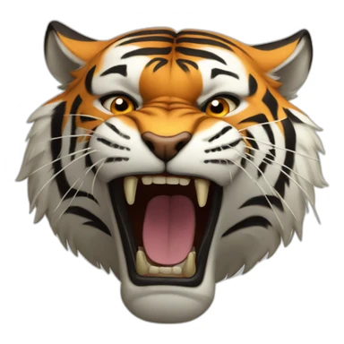 angry- Tiger  sticker
