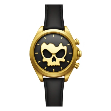 Mad skull thumbs down with gold watch sticker