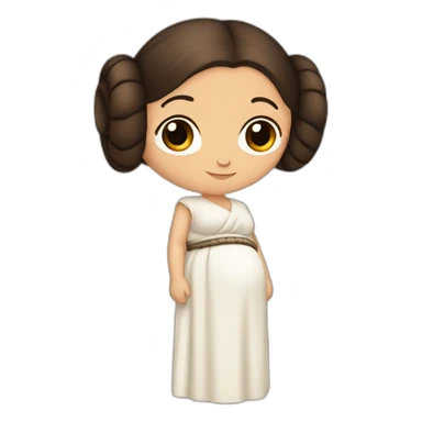 Pregnant princess Leia sticker