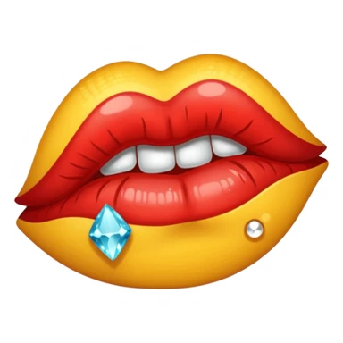 Rhinestone kiss mark sticker