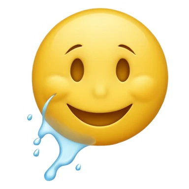 classic yellow smiley spitting sticker