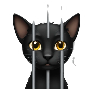 Black cat in jail sticker