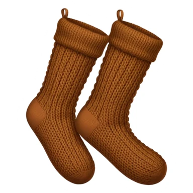Two brown knitted cozy socks sticker