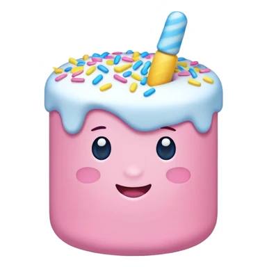 marshmallow colorful accessorized sticker