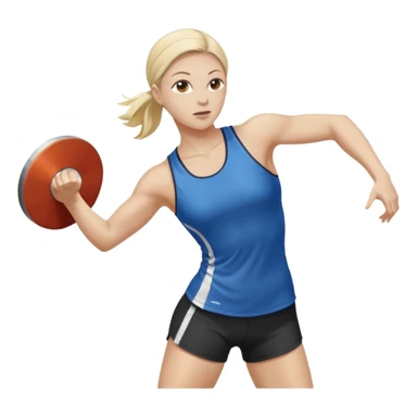 track and field throwing event female throwing discus more covered up sticker
