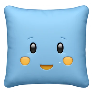 blue pillow with no face sticker