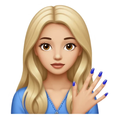 long haired woman nail art sticker