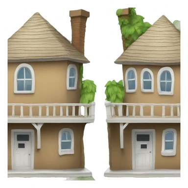 two houses next to eachother butt theyre completely separate and vacation hoes sticker