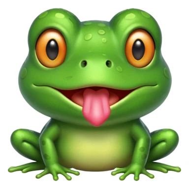 frog blowing a kiss sticker