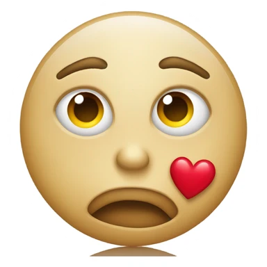 Kissy face emoji with open eyes and heart  sticker