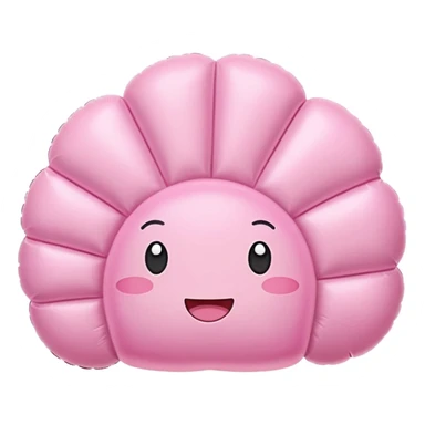 kawaii Pink concha bread inflatable balloon  sticker