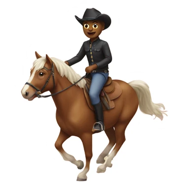 Cat riding horse sticker