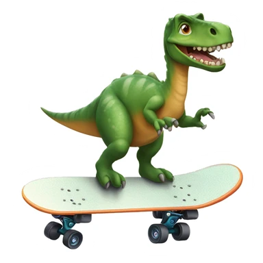 Dinosaur riding skateboard sticker