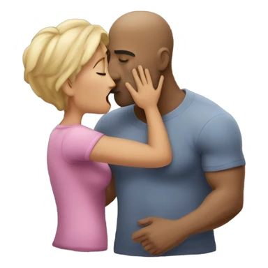 Mum kissing the rock  sticker