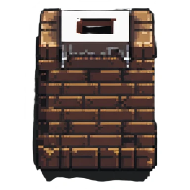 brick icon in pixel art style sticker