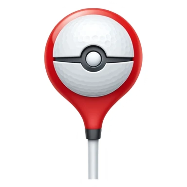 Pokeball-pokemon on a golf tee sticker