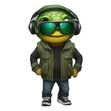 Dj turltle  sticker
