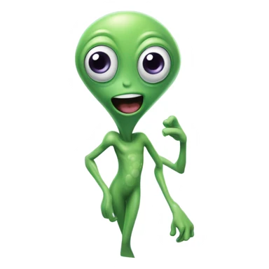 Delusional alien sticker