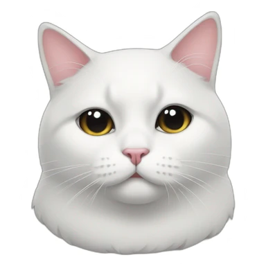 Realy fat black and white cat sticker
