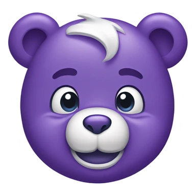 Head of purple Care Bear sticker