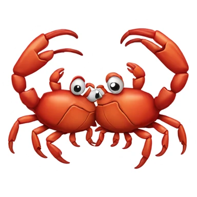 Crabs kissing sticker