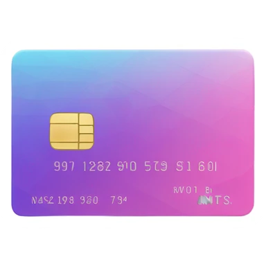 Vaporwave color themed credit card emoji, DO NOT INCLUDE NUMBERS OR TEXT sticker