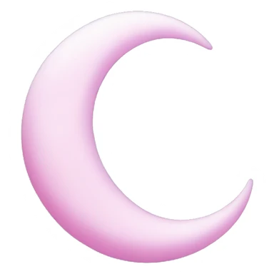 Pink crescent moon with sparkly white clouds sticker