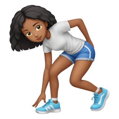Black girl bending over sticker
