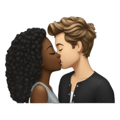 Harry styles kissing a black girl sticker