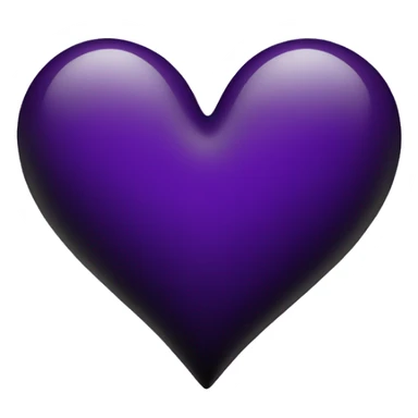 heart-deep-violet-and-black-color sticker