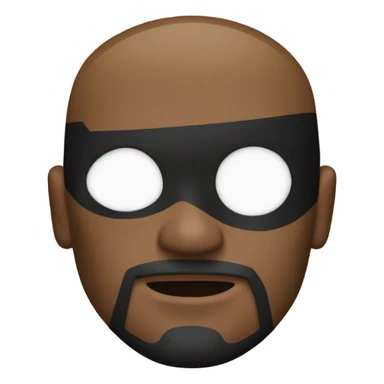 black eye patch covering one eye like Nick Fury from Marvel sticker