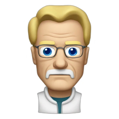 Walter white with blue eyes and blond barb sticker