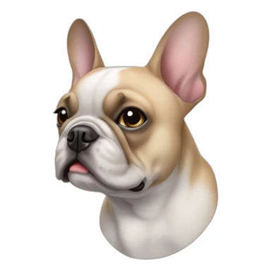 french bulldog dog avec des larmes sticker