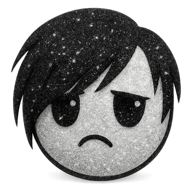 white sparkly emo object, remove background  sticker
