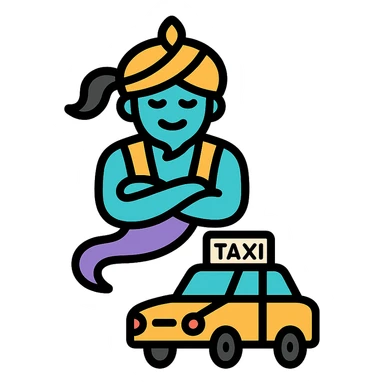 Djinn vodka taxi icon sticker