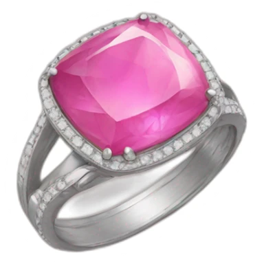 pink stone ring sticker