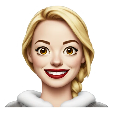 Emma Stone as santa claus sticker